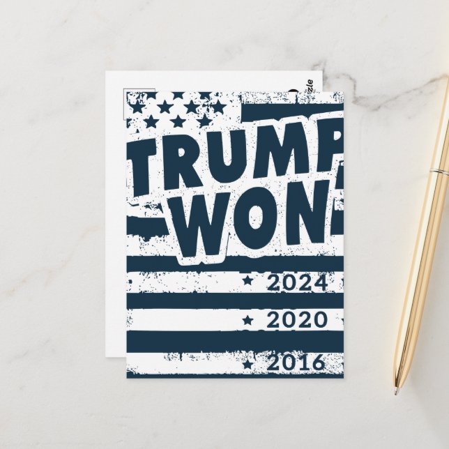 Trump Won Postcard (Front/Back In Situ)