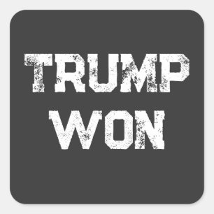 Trump Won Square Sticker