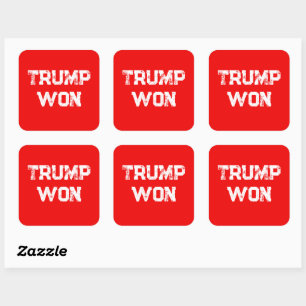 TRUMP WON SQUARE STICKER