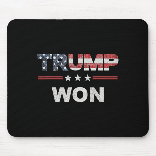 Trump Won T 4th Of July American Flag  Mouse Pad (Front)