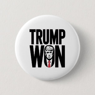 Trump Won Trump Vance Election President Speech 6 Cm Round Badge