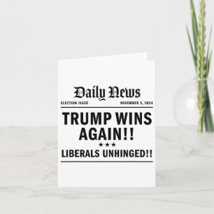 Trump Won Victory Wins Headline Trump 2024 Landsli Card