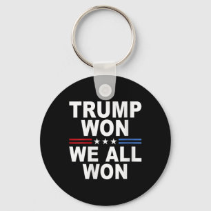 Trump Won - We All Won 2024 Usa Flag Trump Won Key Ring