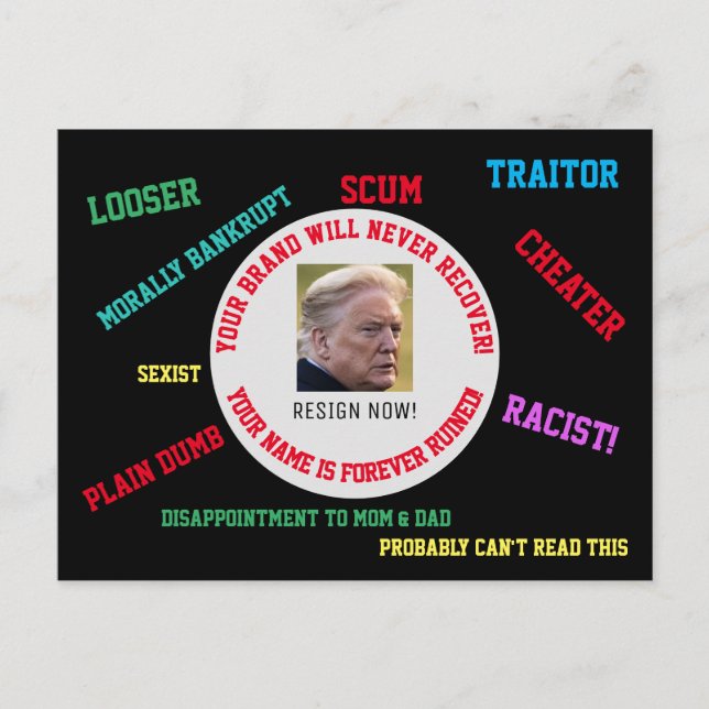 Trump Word Salad Postcard (Front)