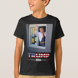 Trump Works Drive-thru Trump Serving French Fries T-Shirt
