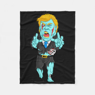 Trump Zombie Cute President Halloween Funny Gift  Fleece Blanket