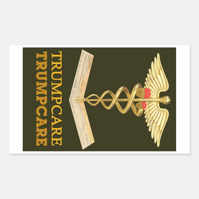 TrumpCare--Two Hats Rectangular Sticker (Front)