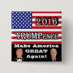 TRUMPence 2016 - Make America Great Again! 15 Cm Square Badge