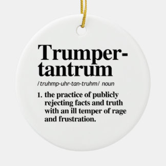 Trumper Tantrum Definition Ceramic Tree Decoration
