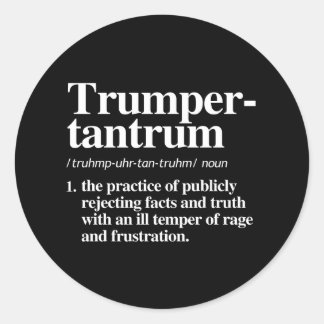Trumper Tantrum Definition Classic Round Sticker