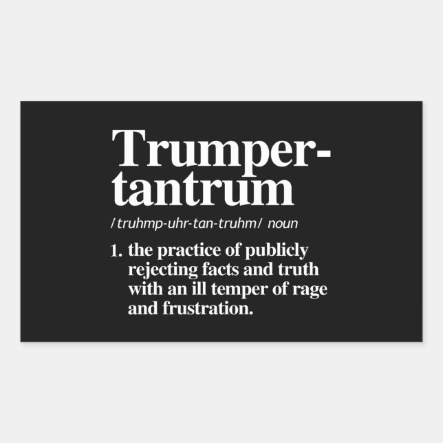 Trumper Tantrum Definition Rectangular Sticker (Front)