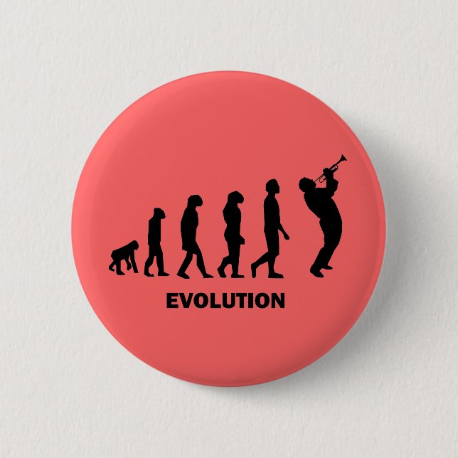 Trumpet 6 Cm Round Badge (Front)