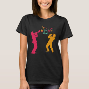 Trumpet and saxophone player image T-Shirt