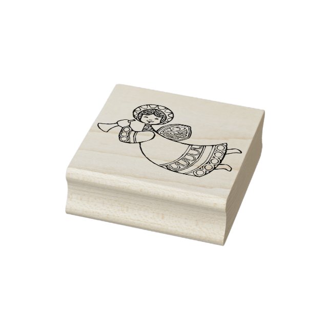 trumpet angel art stamp (Stamp)