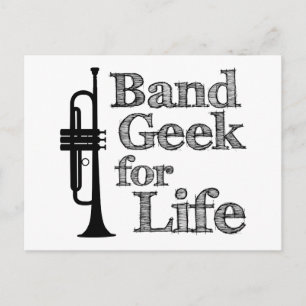 Trumpet Band Geek Postcard