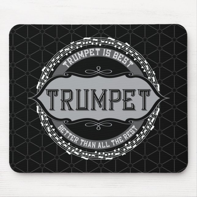 Trumpet Best Music Note Circle Mouse Pad (Front)