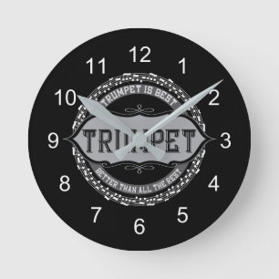 Trumpet Best Music Note Circle Round Clock
