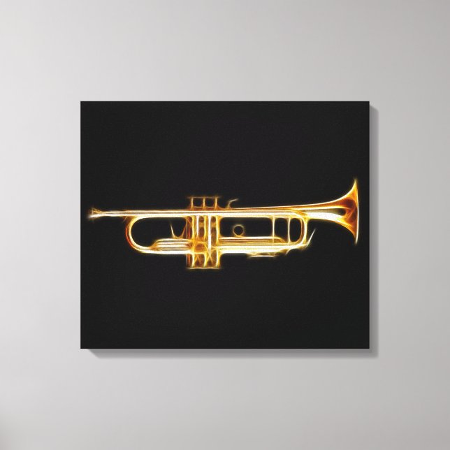 Trumpet Brass Horn Wind Musical Instrument Canvas Print (Front)
