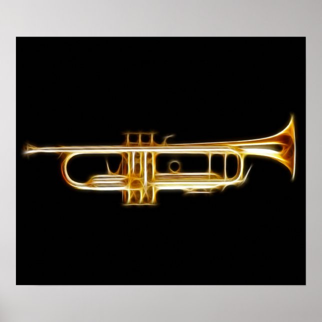 Trumpet Brass Horn Wind Musical Instrument Poster (Front)