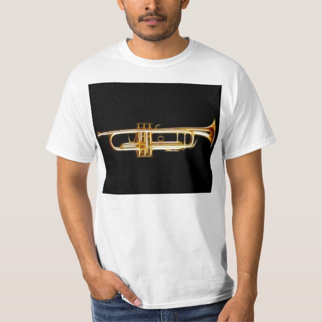 Trumpet Brass Horn Wind Musical Instrument T-Shirt (Front)