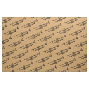 Trumpet brass musical instrument fabric