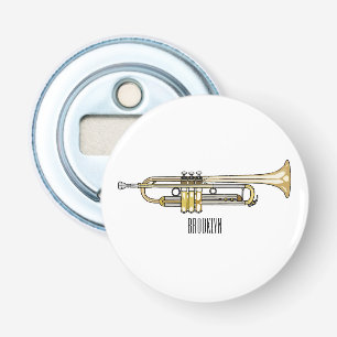 Trumpet cartoon illustration  bottle opener