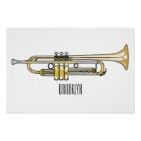 Trumpet cartoon illustration 