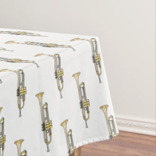Trumpet cartoon illustration tablecloth