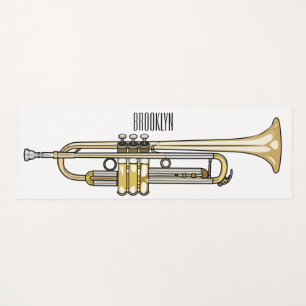 Trumpet cartoon illustration  yoga mat