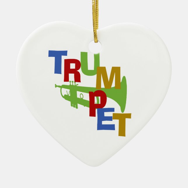 TRUMPET CERAMIC TREE DECORATION (Front)