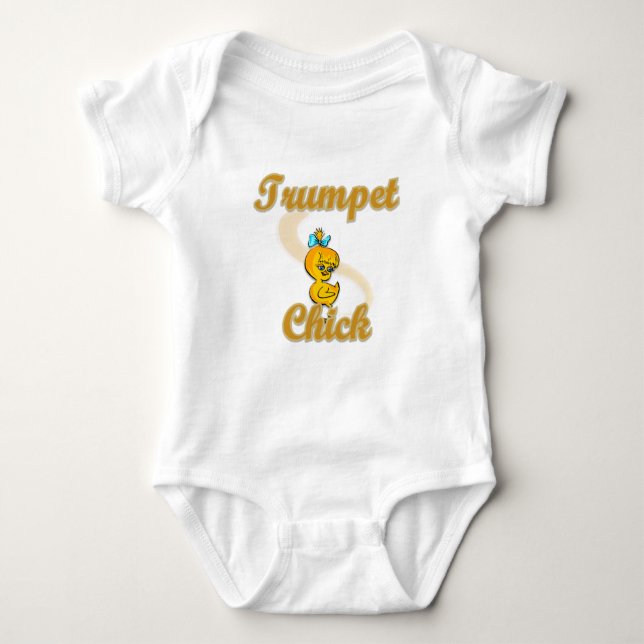 Trumpet Chick Baby Bodysuit (Front)