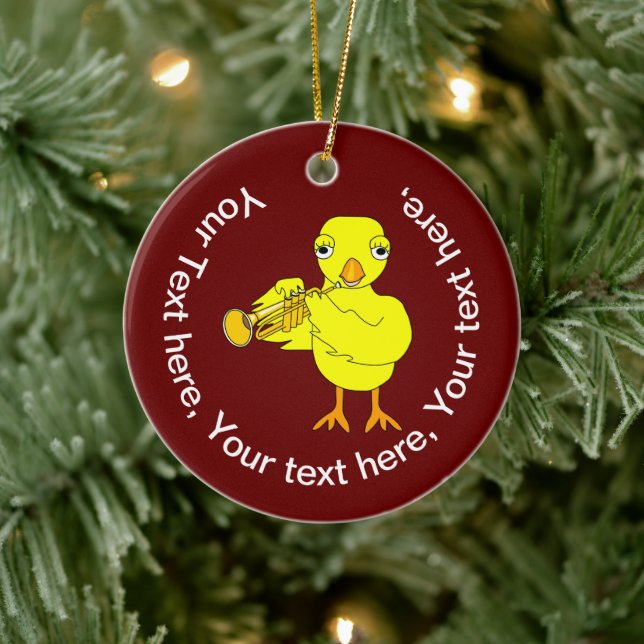 Trumpet Chick Ceramic Tree Decoration (Tree)