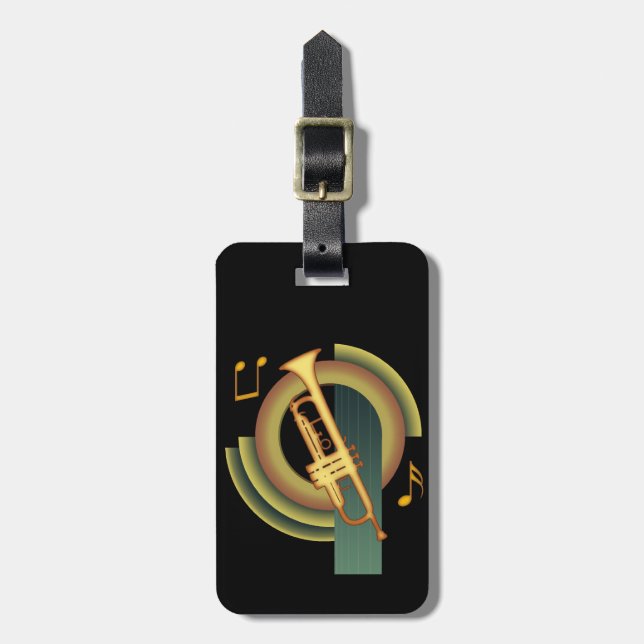 Trumpet Deco1 Luggage Tag (Front Vertical)