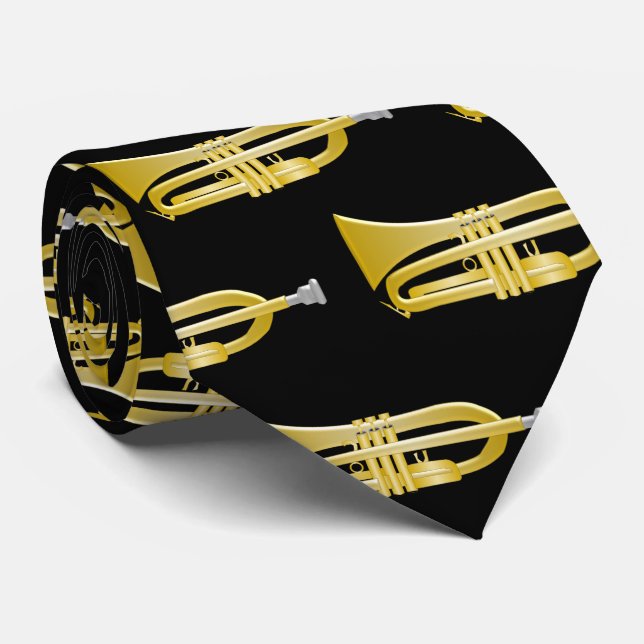 Trumpet Design Tie (Rolled)
