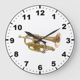 "Trumpet" design wall clocks