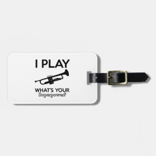 trumpet designs luggage tag