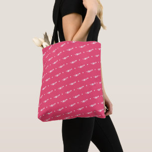 Trumpet Dots Pink Band Orchestra Musician Gift Tote Bag