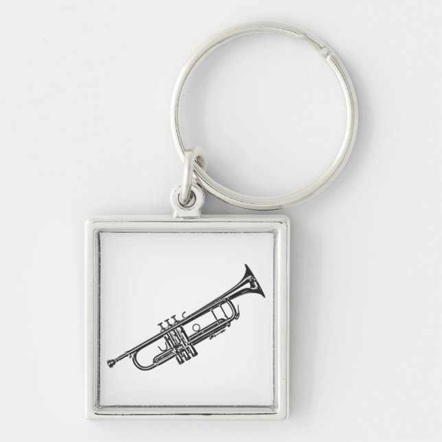 Trumpet "Drawing" Key Ring (Front)