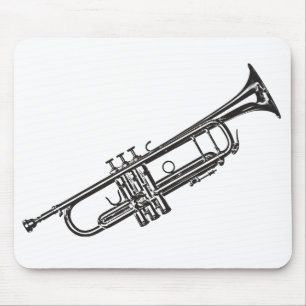 Trumpet "Drawing" Mouse Pad