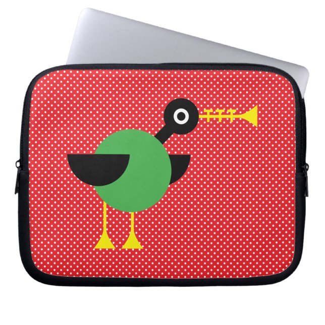 Trumpet Duck Laptop Sleeve (Front)