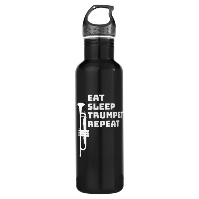 Trumpet - Eat Sleep Trumpet Repeat 710 Ml Water Bottle (Front)