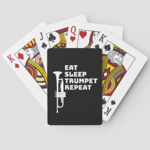Trumpet - Eat Sleep Trumpet Repeat Playing Cards