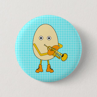 Trumpet Egghead 6 Cm Round Badge