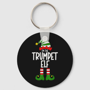 Trumpet Elf Xmas Music Instrument Matching Christm Key Ring
