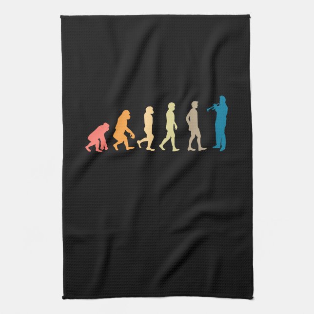 Trumpet Evolution Tea Towel (Vertical)