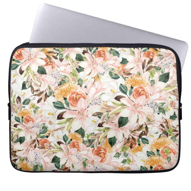 Trumpet Flower Laptop Sleeve (Front)