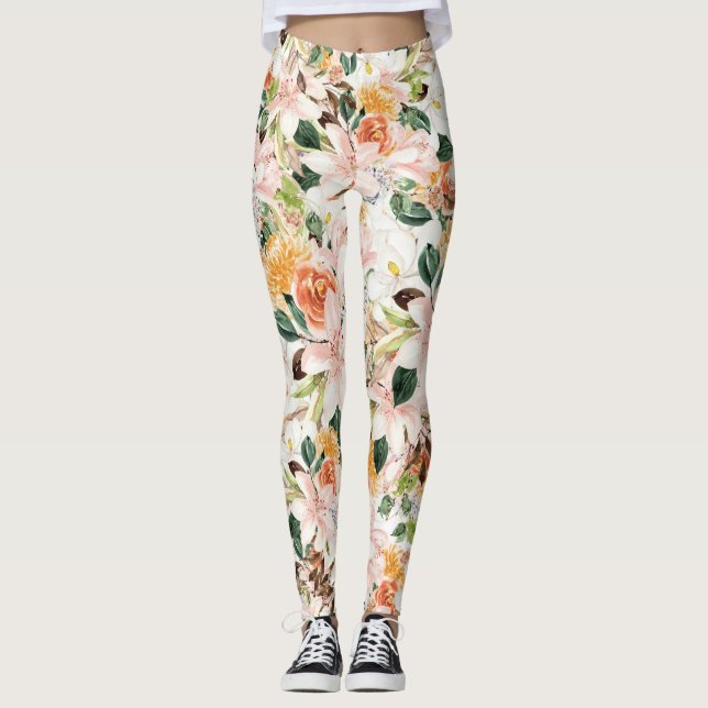 Trumpet Flower Leggings (Front)