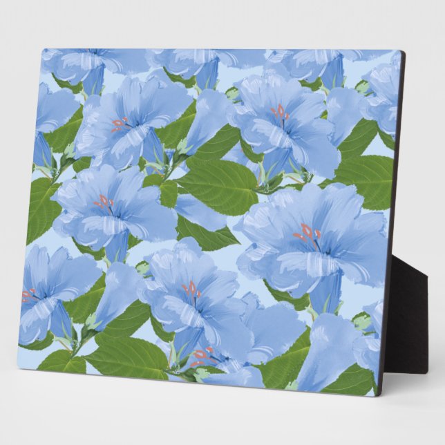 Trumpet Flowers Tabletop Plaque with Easel (Side)