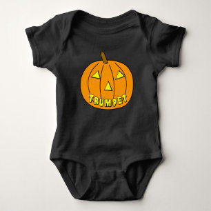 Trumpet Halloween Pumpkin Baby Bodysuit