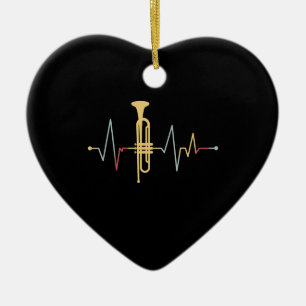 Trumpet Heartbeat Ceramic Tree Decoration